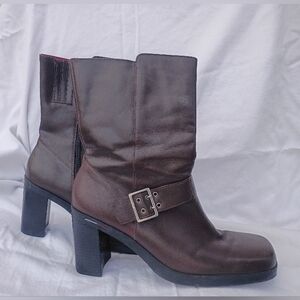Y2K Vintage Tommy Hilfiger Women's Chunky Heel Boots